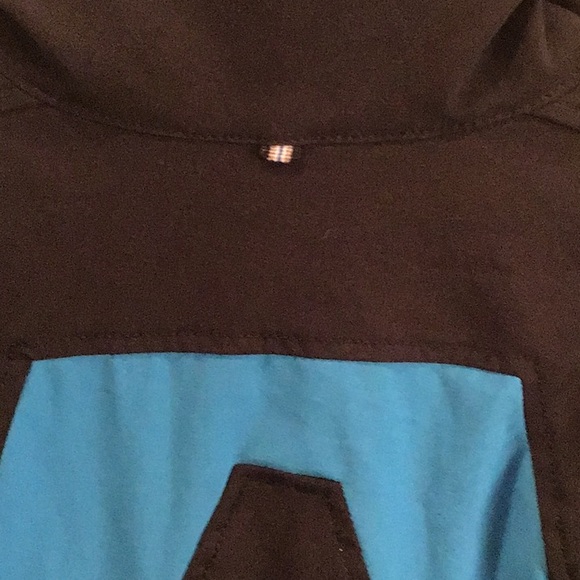 J. lindeberg zip up track jacket, size M. Black and blue stripe - Picture 6 of 6